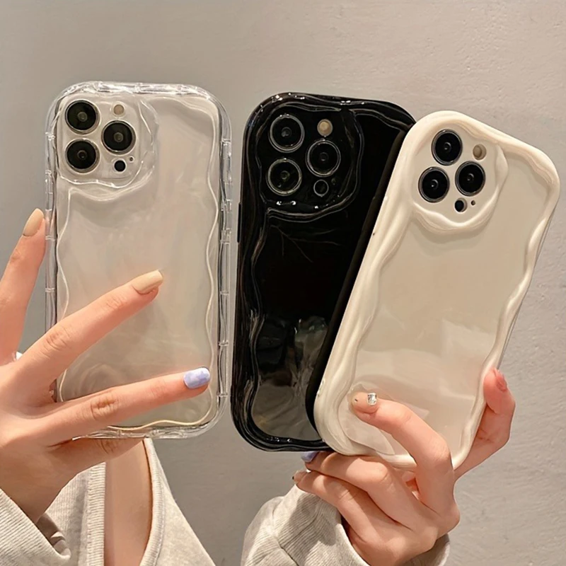 

3D Wave Cute Casual Shockproof Clear Phone Case For Honor 400 200 Magic 7 6 Lite X9C X9B X8 X8A X8C X7B X7A X6 X6B X5 X5B Cover