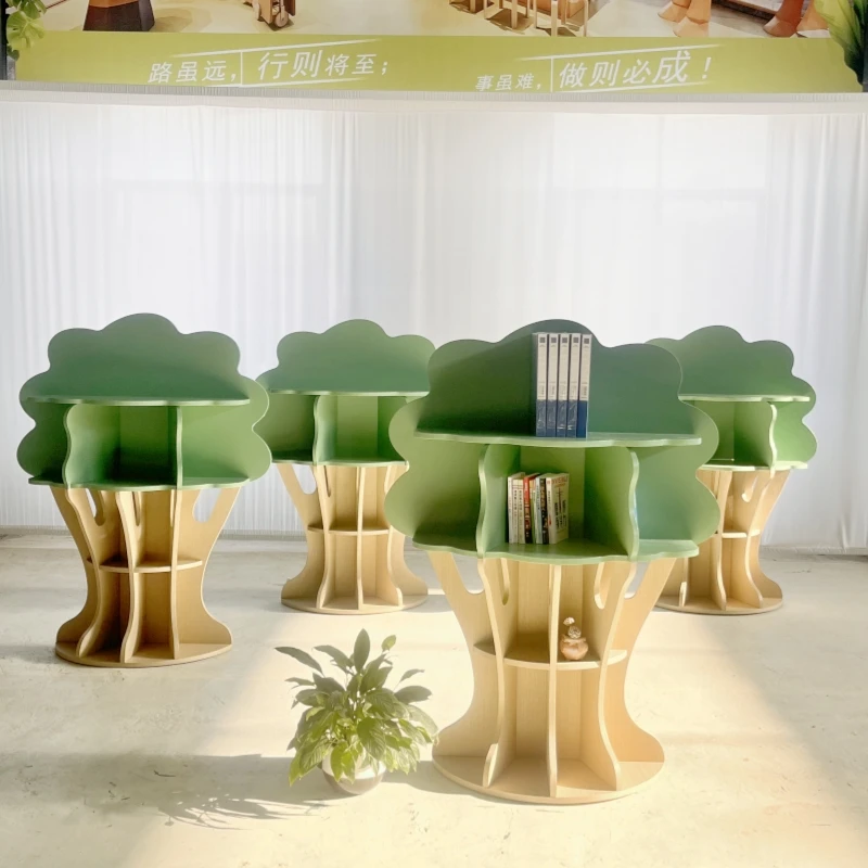 خزانة كتب حديثة متعددة الوظائف يمكن أن تكون أرفف مدرسية بتصميم على شكل شجرة لغرفة نوم الأطفال بشكل جميل