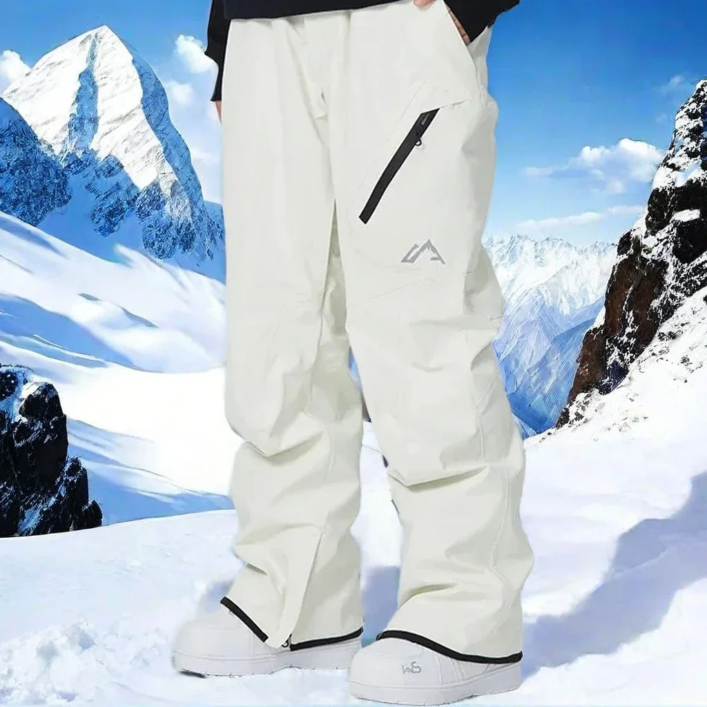 Pantalones de esquí impermeables para hombre y mujer, ropa de esquí cálida a prueba de viento, monos de Snowboard, deporte alpino, invierno, 2025