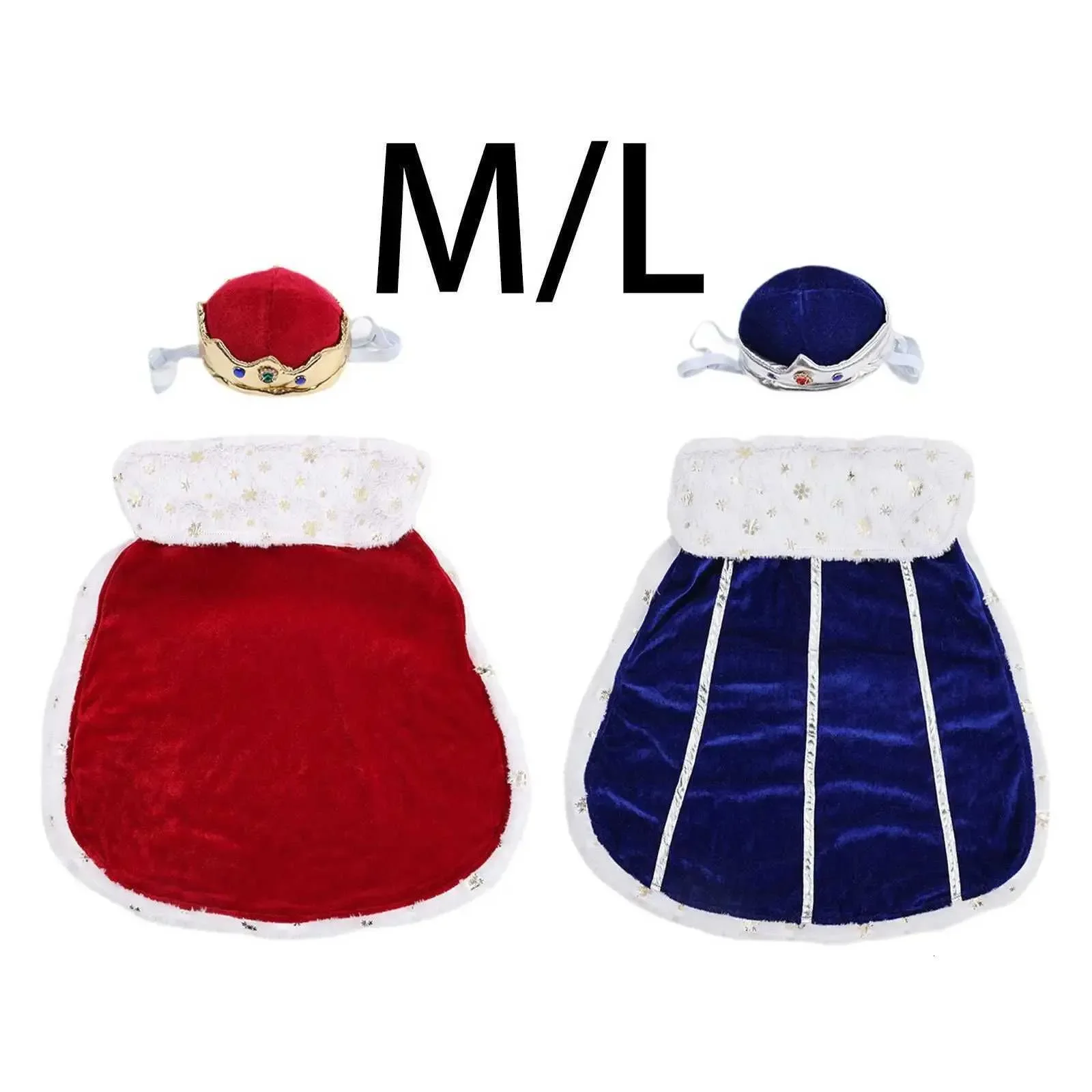 Halloween Dog Costume Photo Prop Party Clothing Easy To Wear Pet Apparel Dog King Costume Set For Pet Gift Holiday Christmas C25