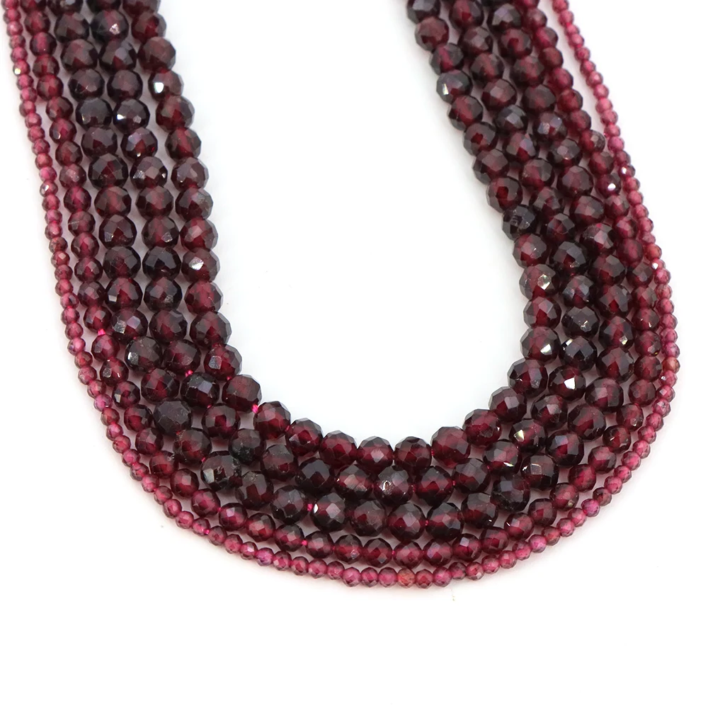 Faceted Red Garnet Beads 6