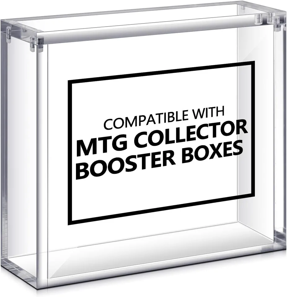 mtg collector booster box case K]Acrylic Fits Magic The Gathering Display Case Protector UV Resistant with Strong Magnetic Lid Magic the Gathering Teenage Mutant