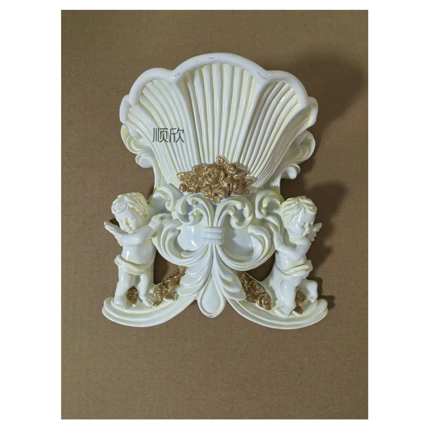 Wall Angel Vase Resin Decorative Craft Ornament for Living Room Hallway Room