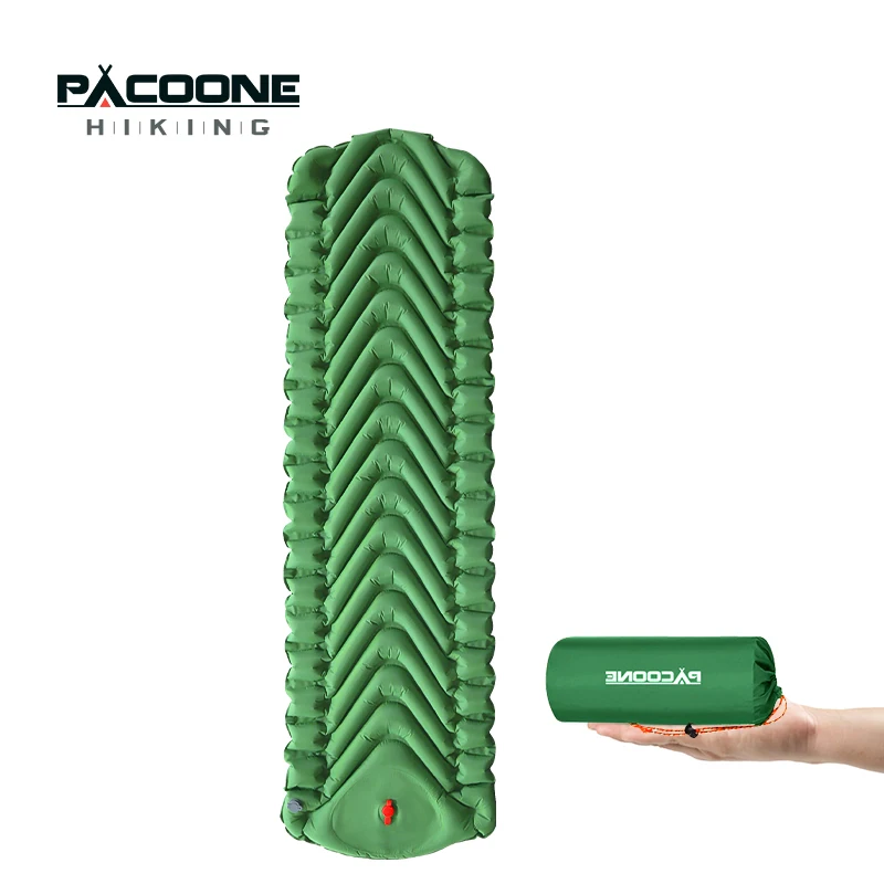 PACOONE Inflatable Mattress Camping Mattress Sleeping Mat Air Mattress Ultralight Outdoor Sleeping Pad Folding Bed Hiking Mat