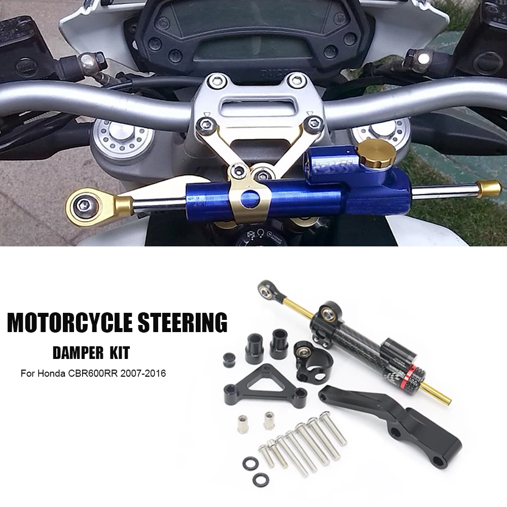 

Motorcycle Steering Damper Stabilizer Mounting Bracket Support Kit For Ducati Monster 696 795 796 2008 2009 2010 2011 2012 -UP