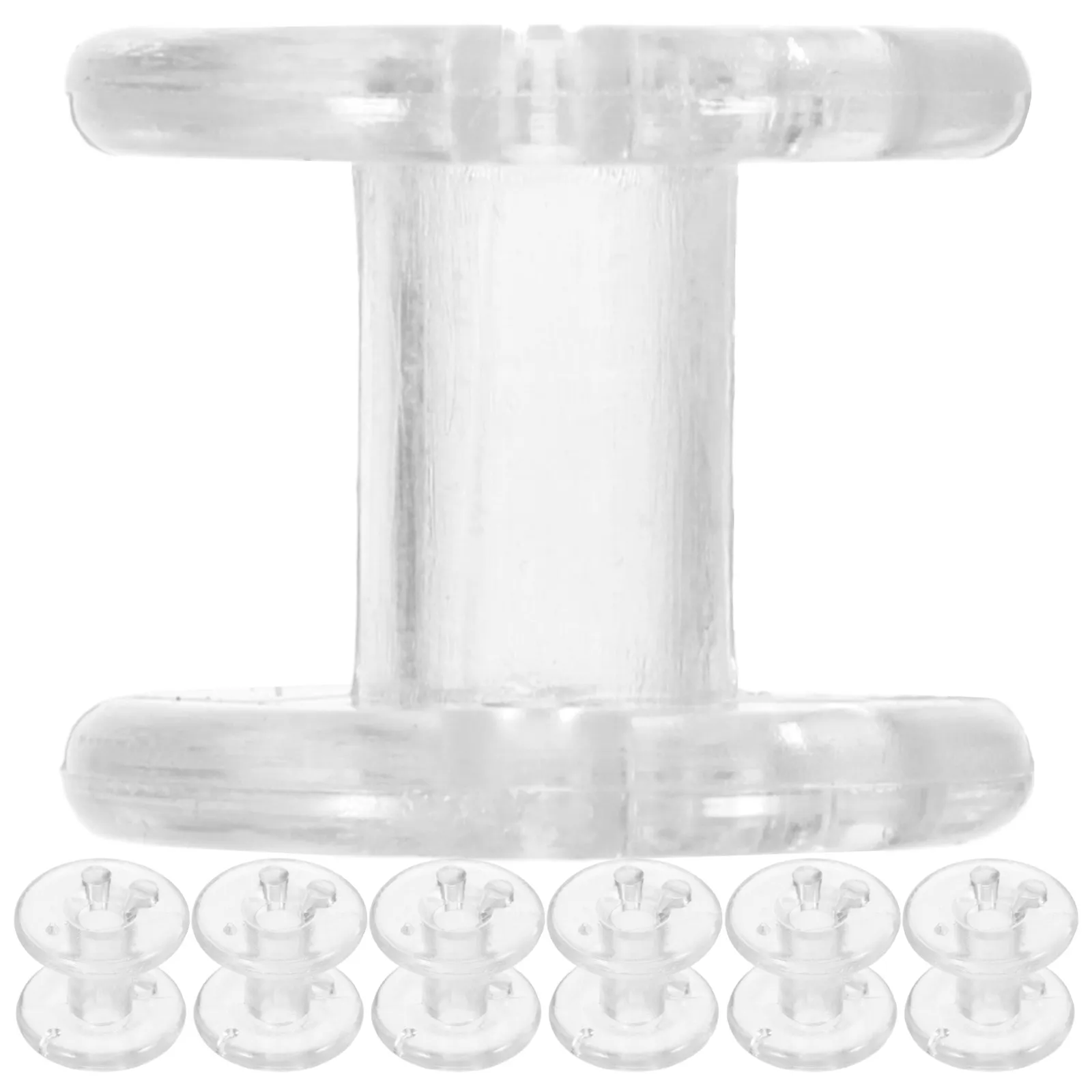 8Pcs Clear Plastic Pleated Shade Blind Tensioner Hold Down Spools Cord Retainer for Window Coverings Curtain Accessories Sturdy