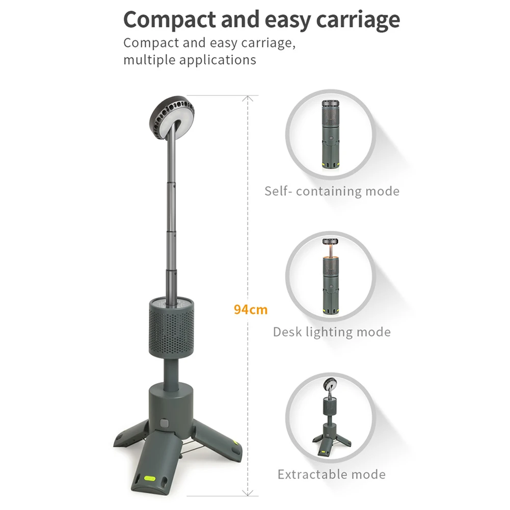 Camping Light Telescopic and Collapsible Night Mobile Lighting 10000mAh Battery Built-in Magnetic Road Light Flash Light