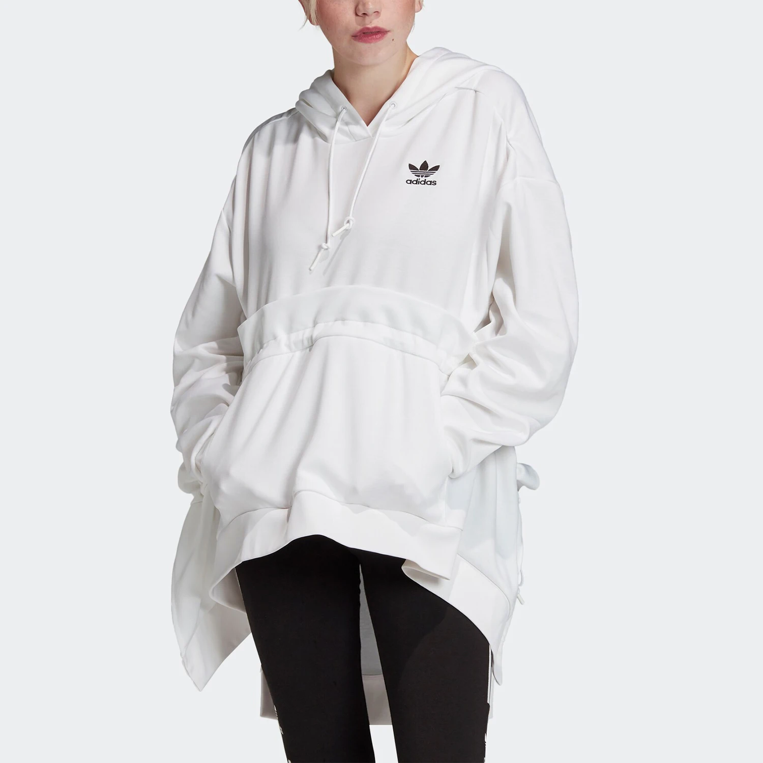 Adidas genuine Trefoil Women's Hooded Pullover Sports Wear-Resistant Sweatshirt FT9886