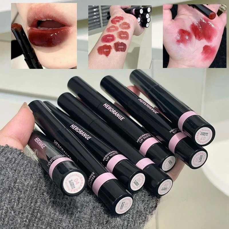 7Colors Błyszcząca Pomadka w Żelu Koreańska Kosmetyka Efekt Szklanej Połysku Nawilżająca Nieklejąca Się Formuła dla Pogrubienia Ust Codzienne Używanie