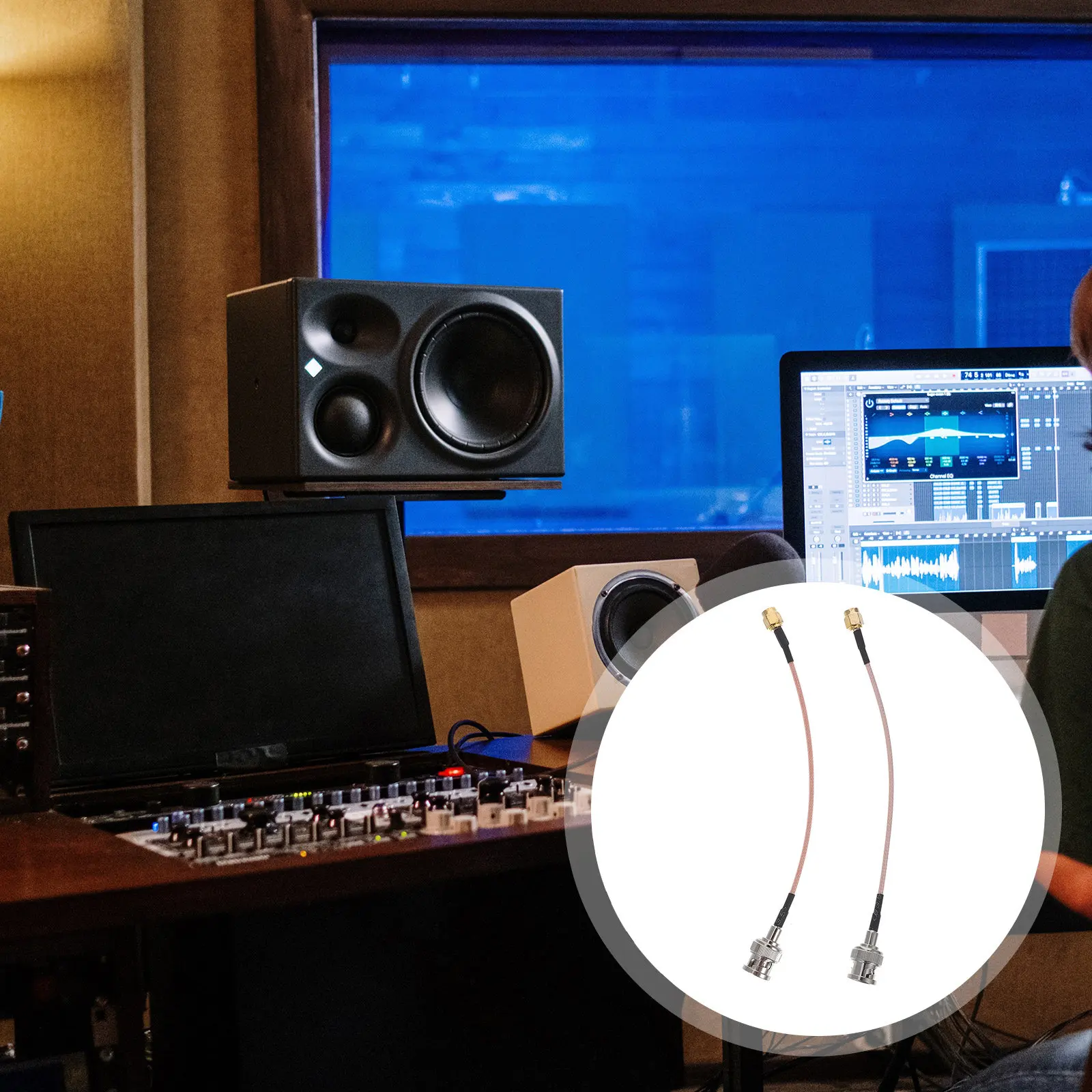 2Pcs Bnc Male To Sm…