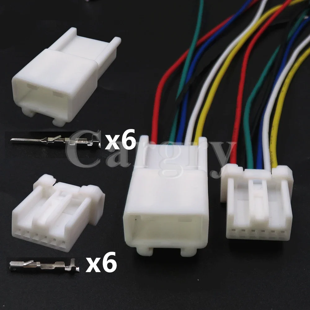 

1 Set 6P 6098-4979 6098-4943 Car Rearview Mirror Wire Cable Socket AC Assembly for Honda Auto Accessories