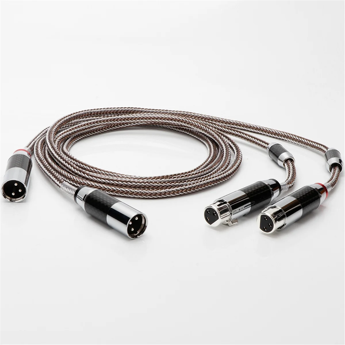 BFYLE ハイファイオーディオバランス XLR ケーブルオス - メス XLR コネクタ OCC 混合銀メッキ銅マイクミキサー用