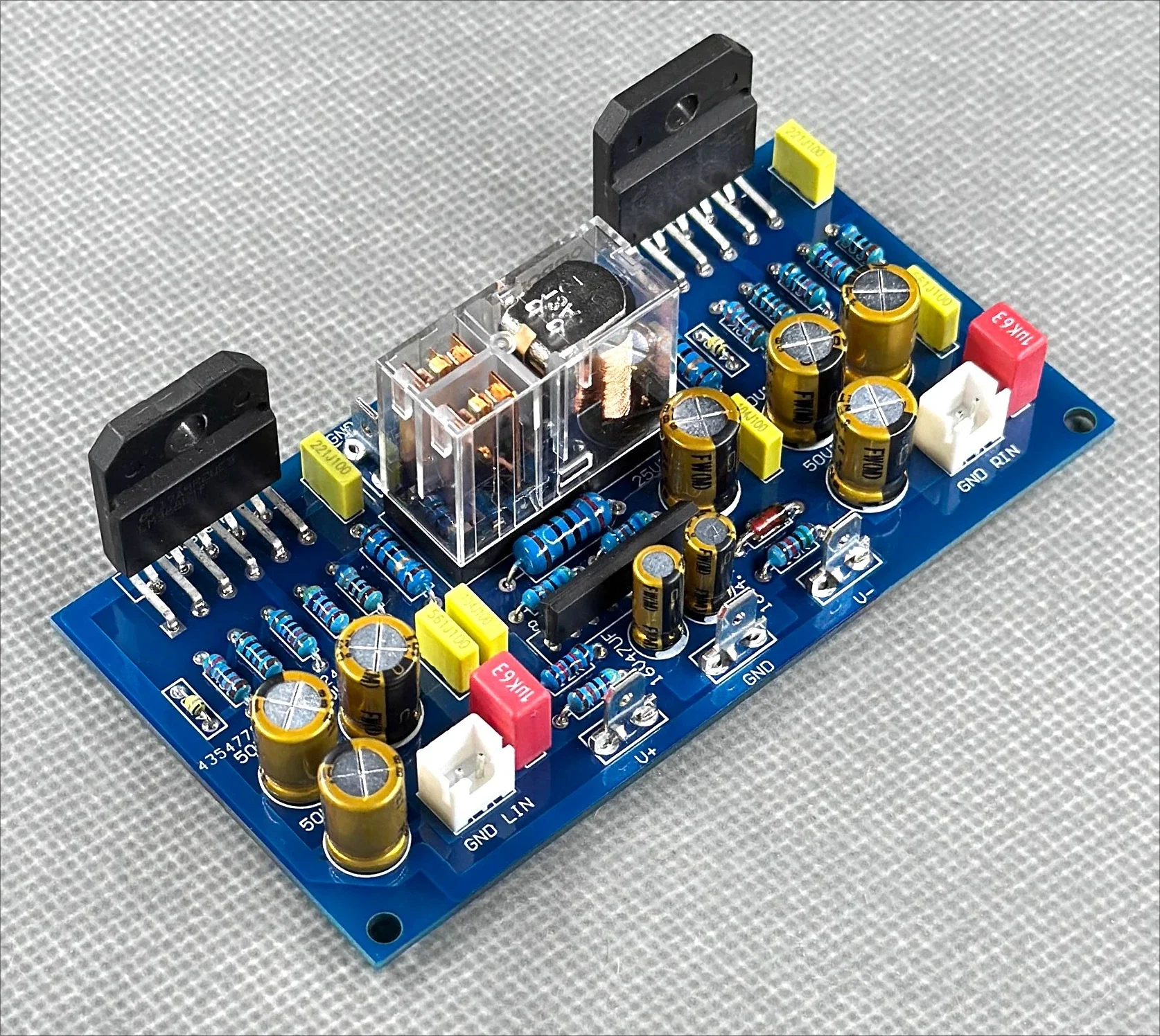 for LM3886 Dual Channel with Speaker Protection Power Amplifier Board Parts Finished PCB Empty Board
