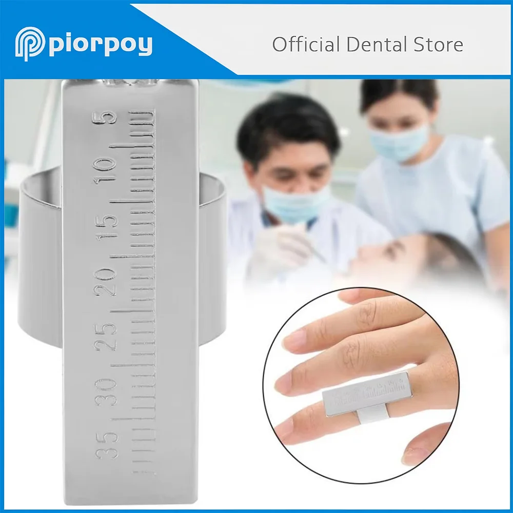 

PIORPOY Dental Stainless Steel Ring Ruler Equipment Precision Finger Ruler Gauge Instrument Measurement Scale Tool For Dentist