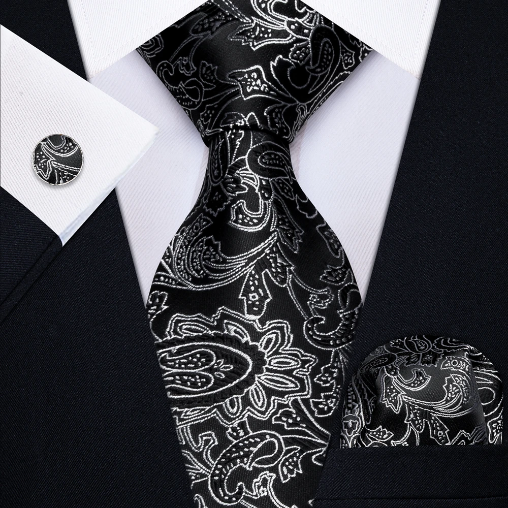 الرجال أسود أبيض رمادي العلاقا - مراجعة Silk Tie Striped وسعره