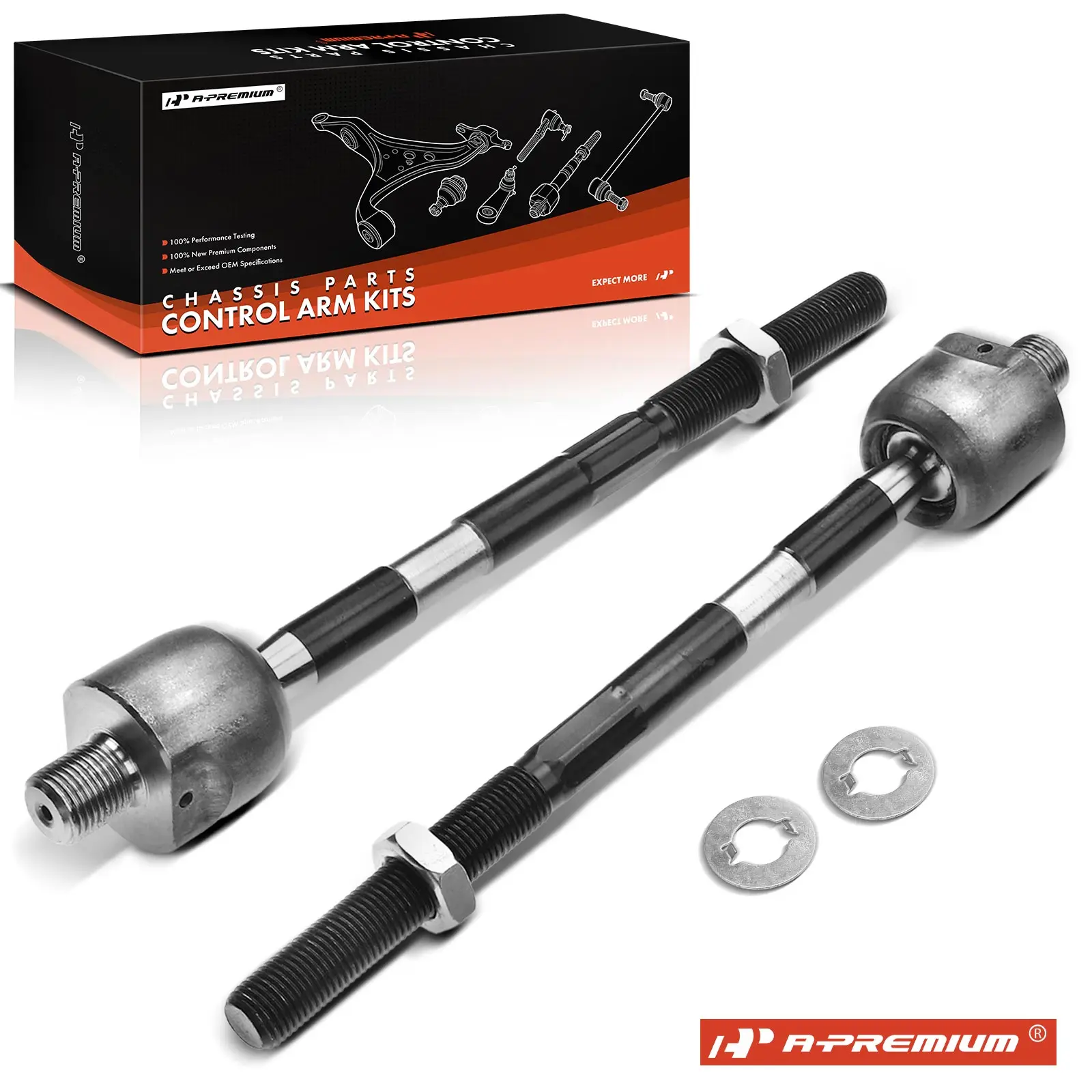 A-Premium 2x Inner Tie Rod End for Dodge Avenger 1995-2000 Chrysler Sebring 1995-2000 Mitsubishi Eclipse 1995-1999 Galant