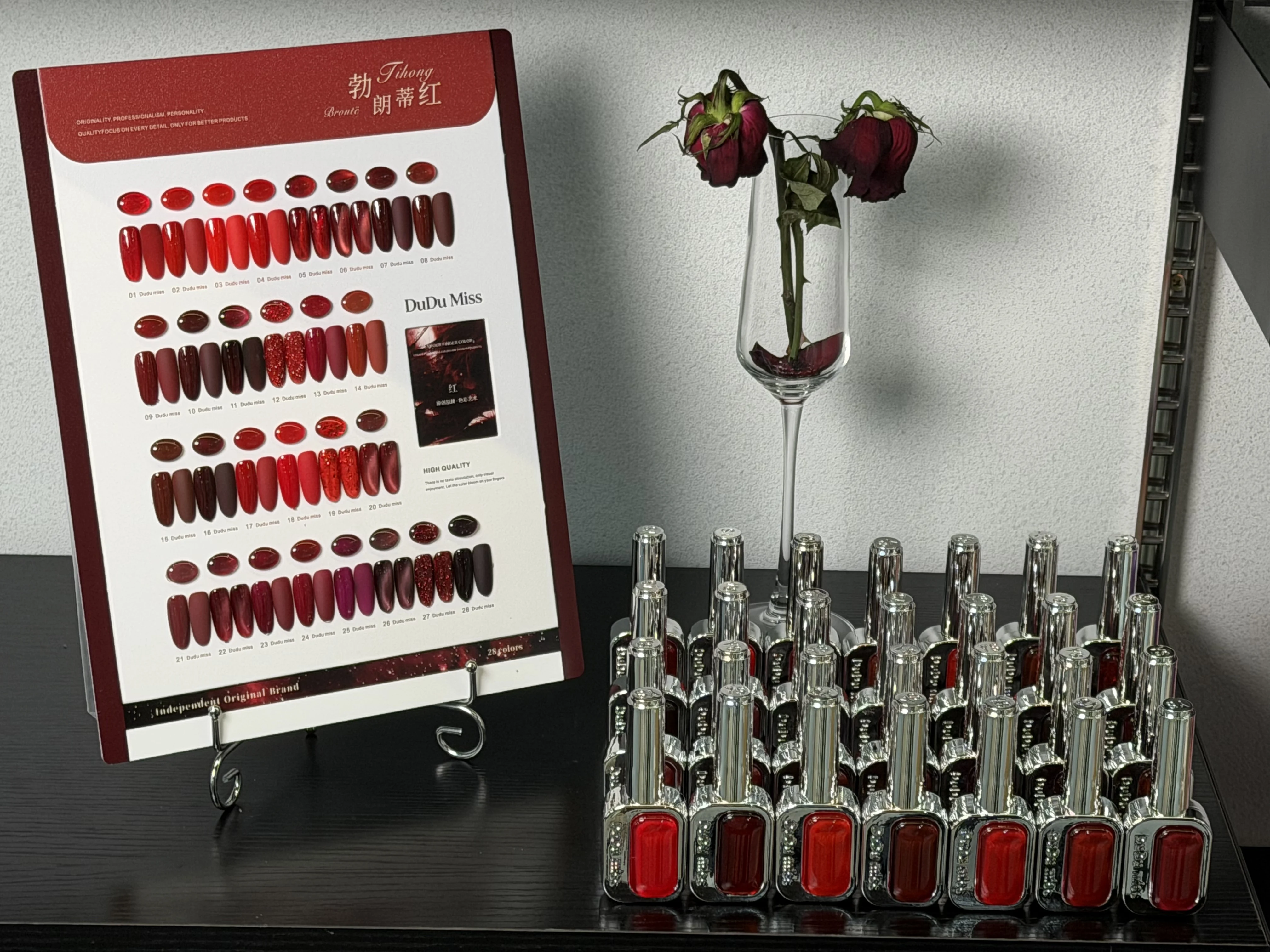 DuDu Miss 28 Colors Red Series Gel Nail Polish Red Cat Eye Glitter Soak Off UV LED Gel Varnish Salon Manicure Art Pigment Polish