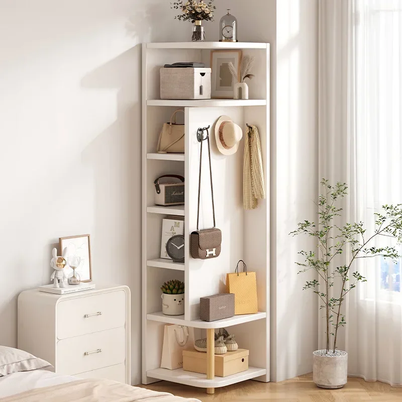 Exquisite Corner Cabinet Corner Storage Cabinet Corner Wall Display Cabinet Study Floor-to-ceiling Bookcase Bedroom Side Cabinet