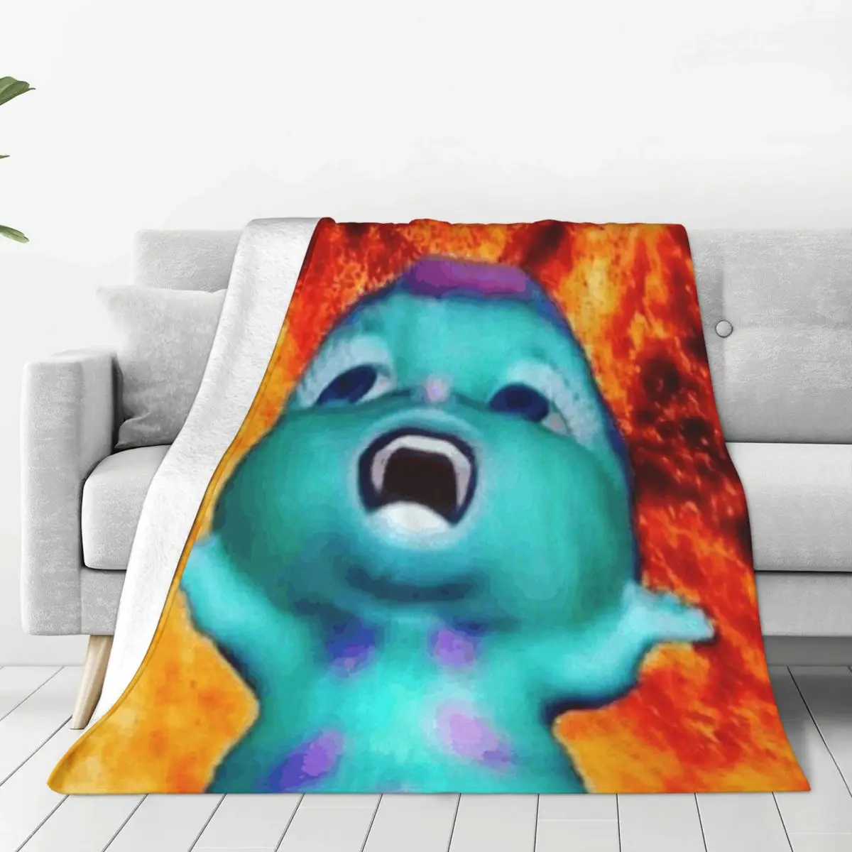 Bibble Meme Fire Blankets Soft Warm Flannel Throw Blanket Bedspread for Bed Living room Picnic Travel Home Couch