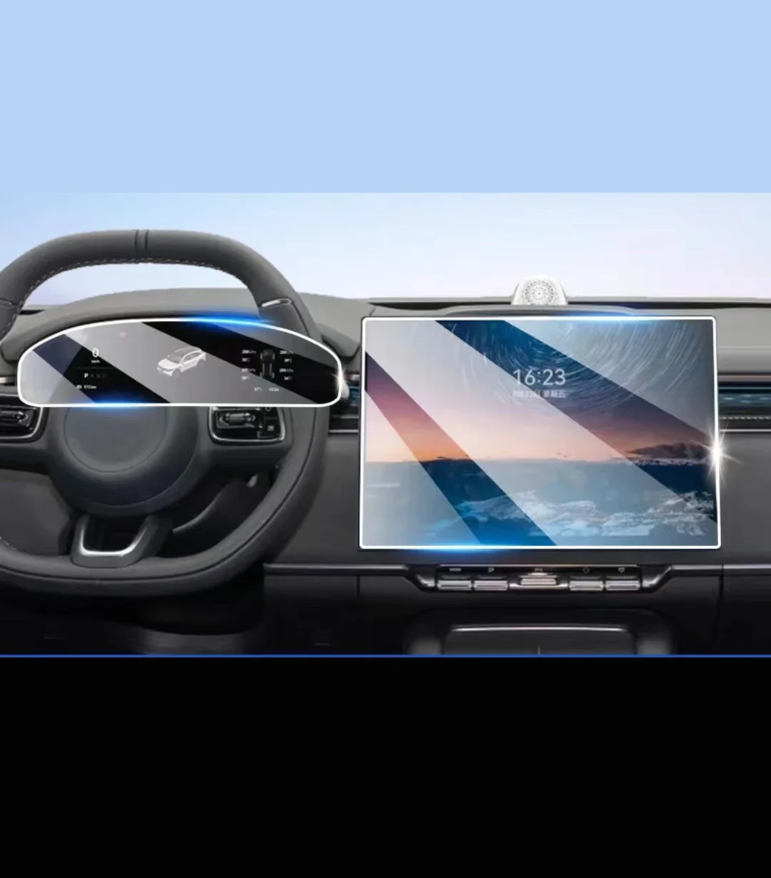 Gehärteter Glas-Displayschutz für ZEEKR 7X 2024 2025 Auto-GPS-Navigation und Armaturenbrett-Instrument, kratzfeste Folie – Detail 1