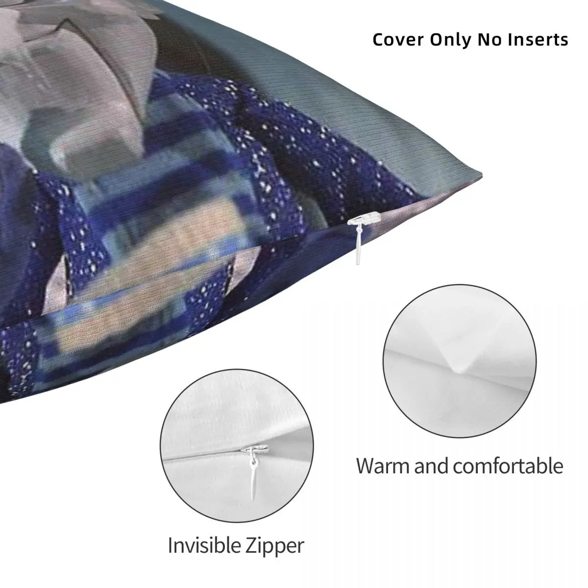 كسوة وسادة مربعة من البوليستر والكتان المخمل ، كسوة وسادة مبتكرة بسحاب ، غطاء وسادة منزلية بدون سانتا كلوز ، كباس تجميد #5