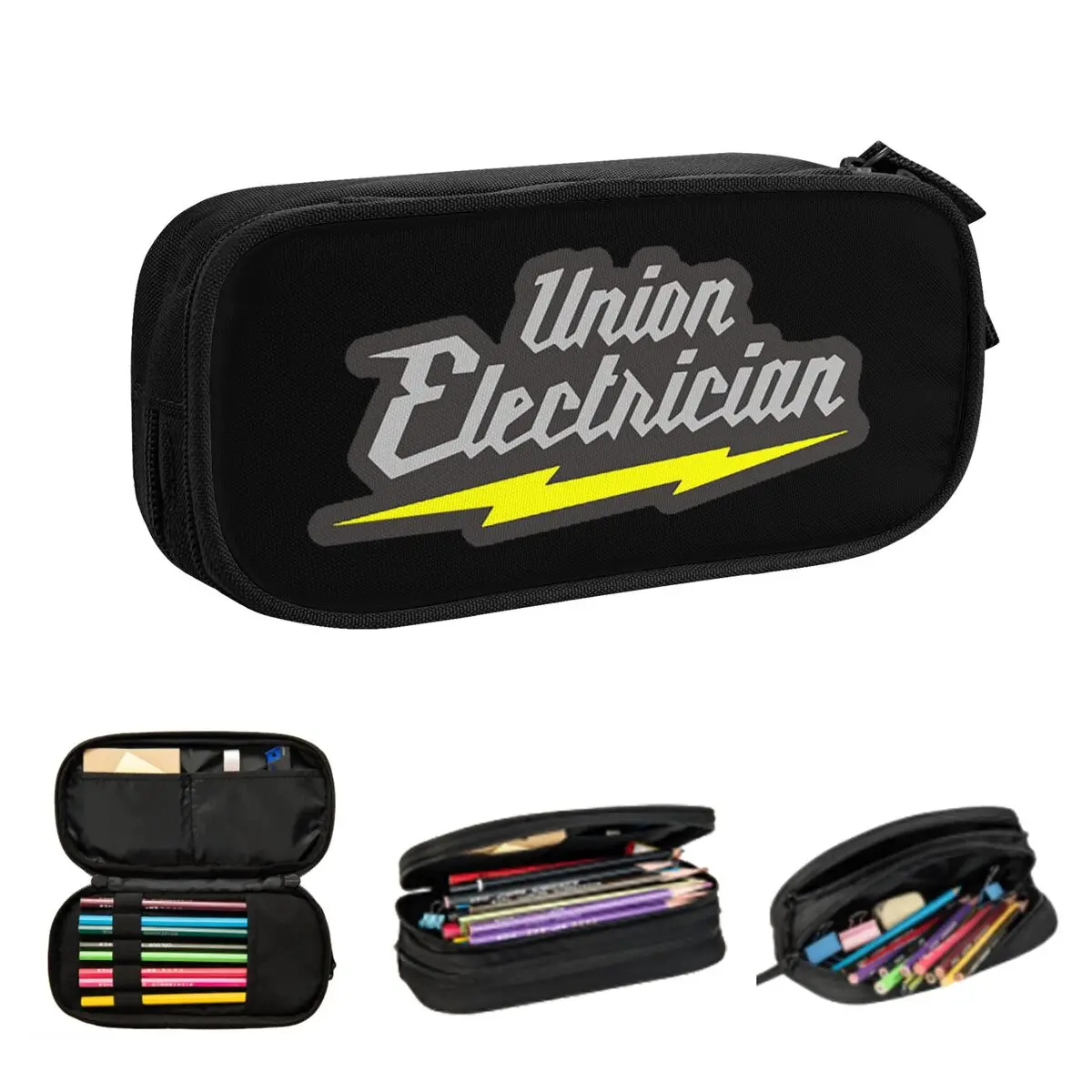 학생 학교 펜 상자 연필 가방 대용량 연필 주머니 펜 홀더에 대한 유니온 전기 연필 케이스