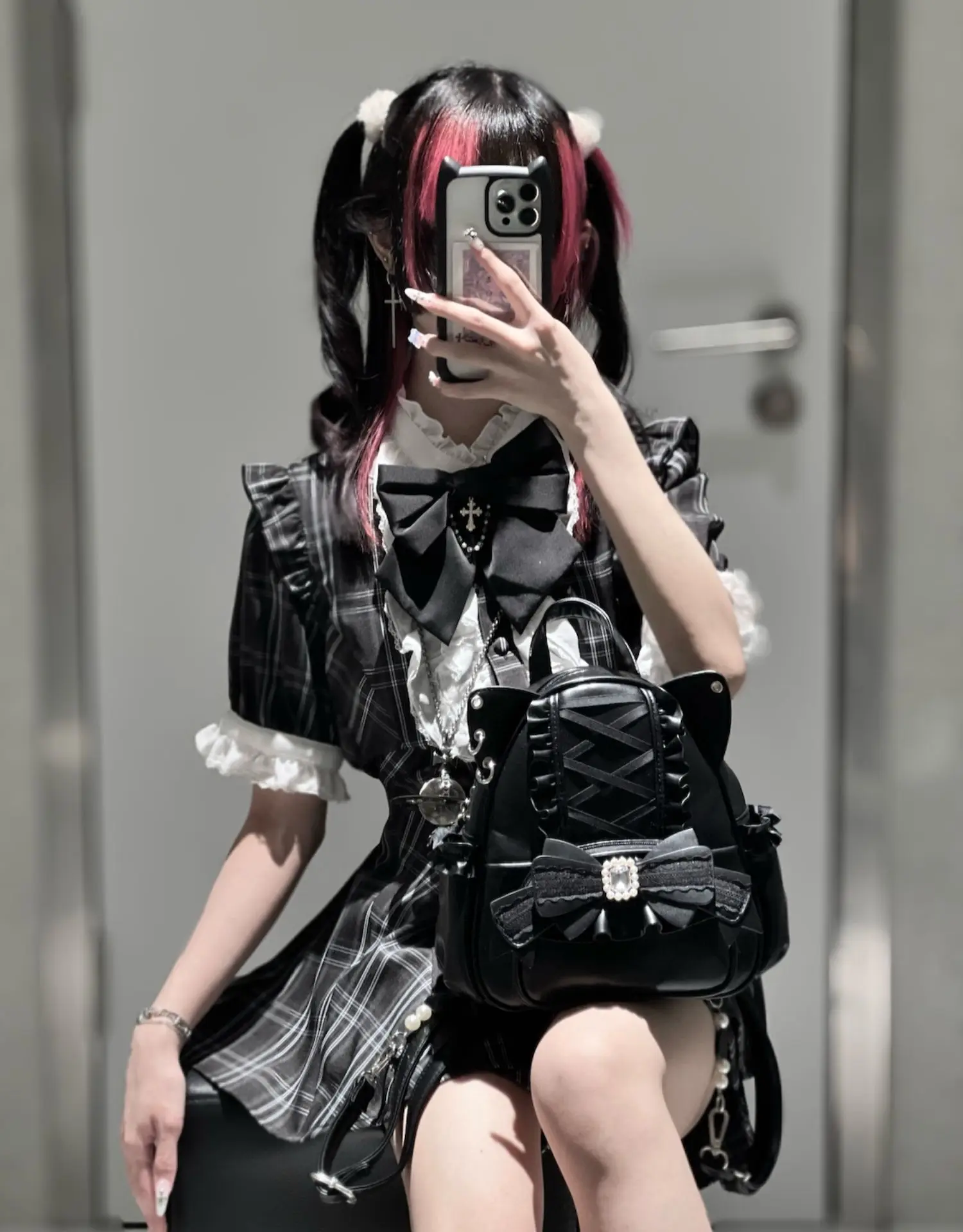 Original Japanese Subculture Itabag Girls Student Y2k Cat's Ear School Bag Cute Large Capacity Shoulder Bag Women Backpack