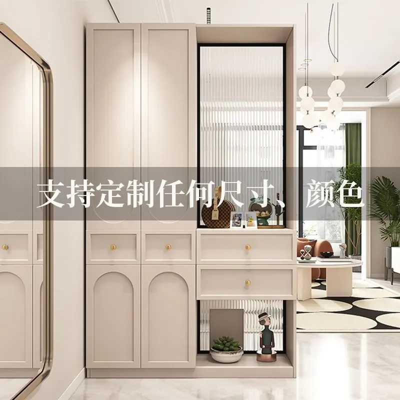 Modern Simple Entrance Shoe Cabinet Integrated Entryway Storage Light Luxury Household Small Apartment Living Room Screen