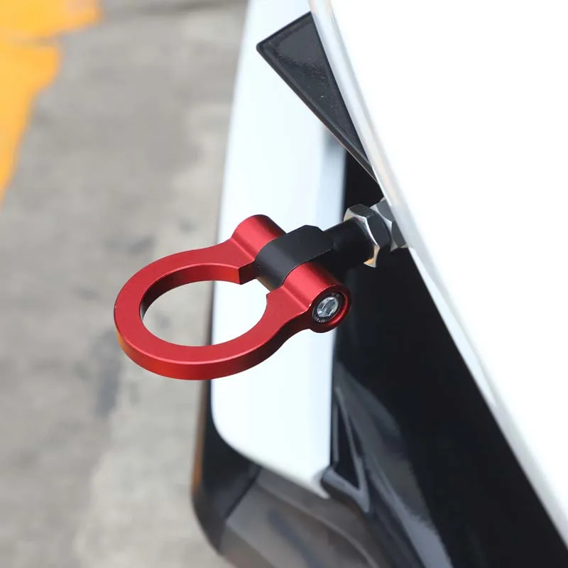 For Chevy Corvette C7 Z06 2014-2019 Car Style Racing Tow Trailer Hooks Front Rear Towing Bars Billet Aluminum Red Black Blue