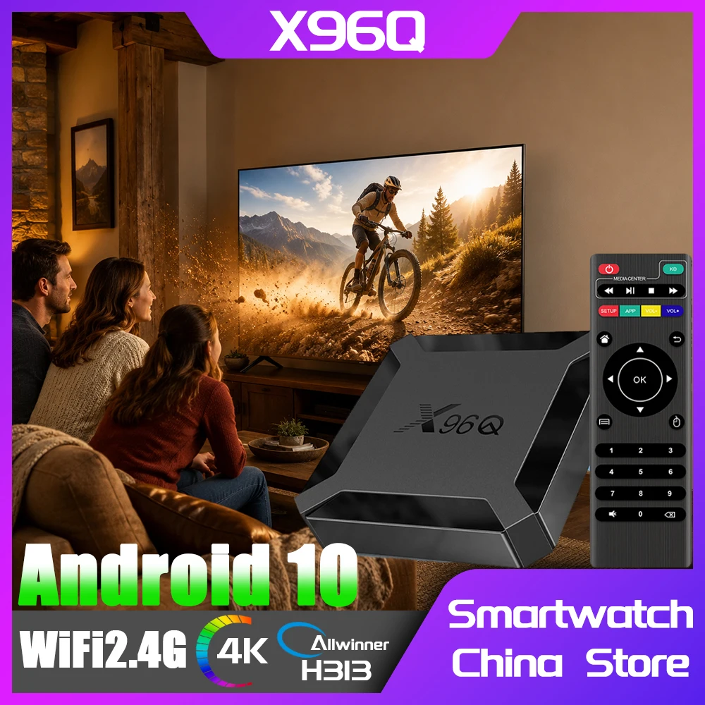 Original X96Q TV Box Android10 Allwinner H313 Quad Core 1GB 8GB / 2GB 16GB 2.4G Wifi 4K HD Media Player Home Cinema Set Top BOX