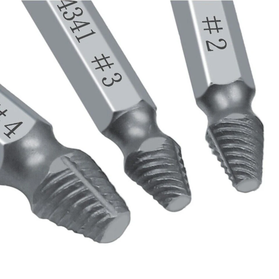DOUARQ 6-Piece Damaged Screw Extractor Set – Chrome Vanadium Steel, Stripped Bolt Remover Kit, Comes With Storage Box, For Home, Auto & Appliance Repair