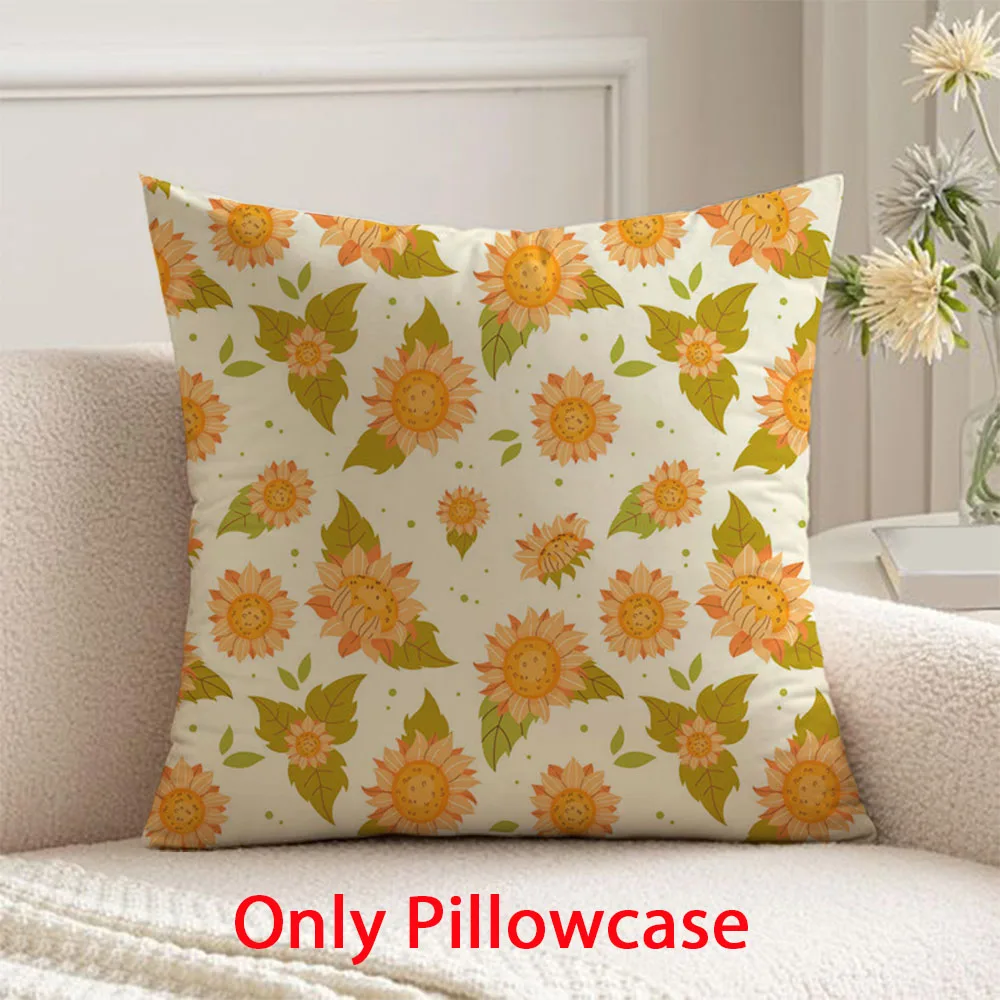 

autumn Pillow cover Flower pattern decorative 45x45 cushions cover for Thanksgiving Day pillow case Harvest decorative cushions