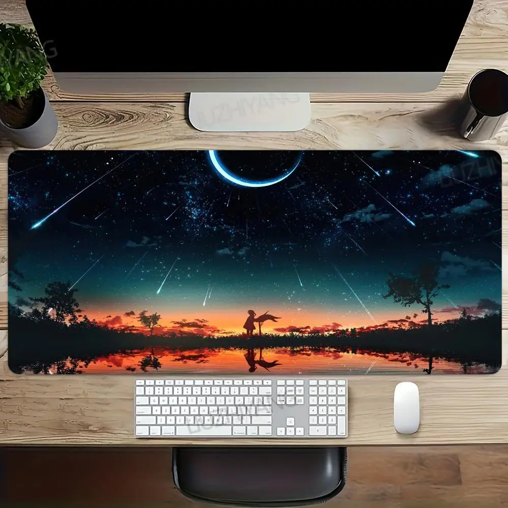 Meteor Shower Mouse Pad XL Computer Accessories Office Game Table Mats Rubber Anti-slip Gaming Keyboard Mousepads XXL Desk Pads