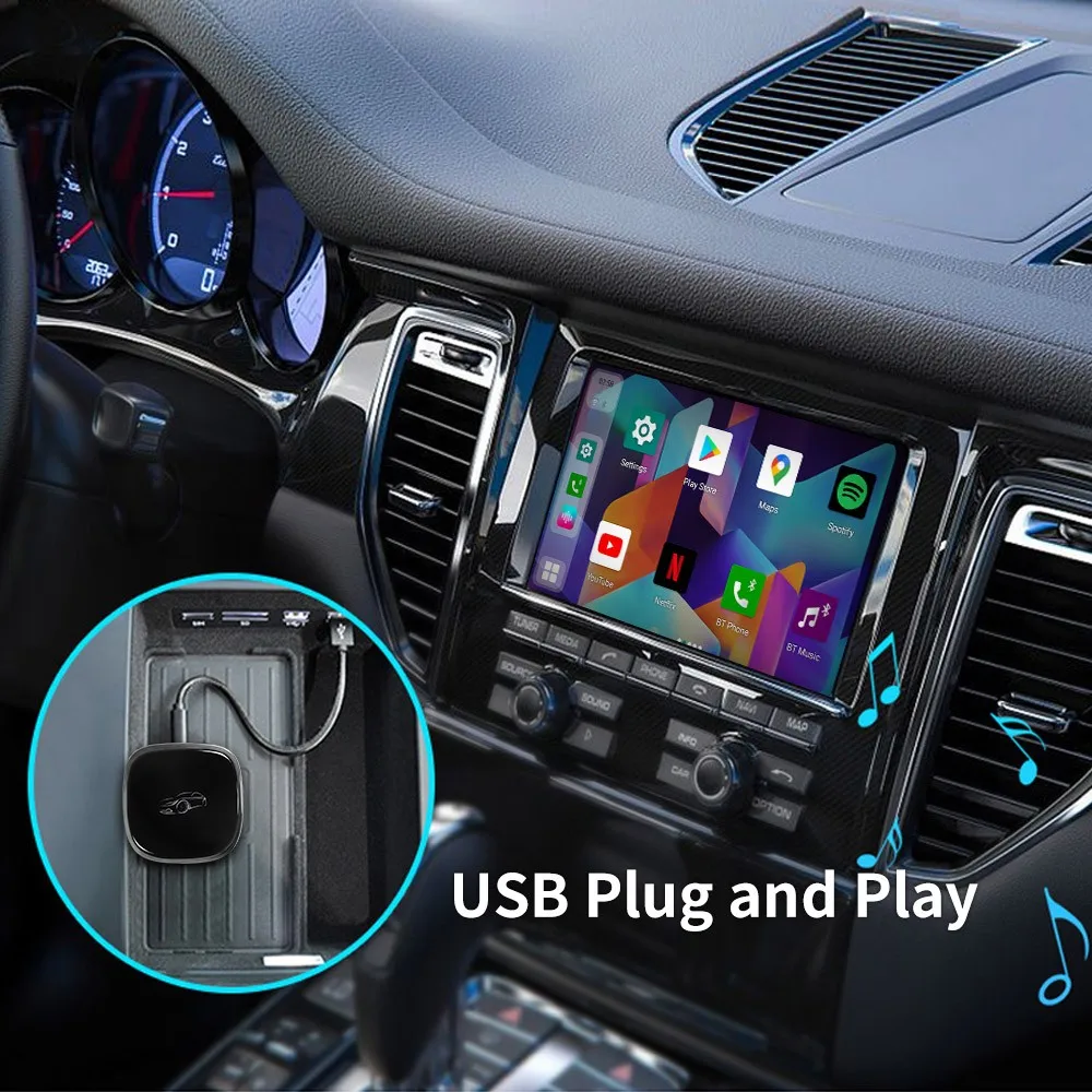 New Smart Carplay Ai Box Mini Android 10.0 Box 4G+64G 8 Core Carplay Wireless Android Auto Applepie Carplay Box