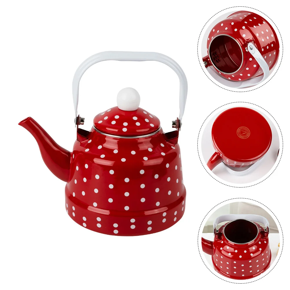 

Enamel Kettle Camping Coffee Pot Tea Pots Kettles Terrarium Container Portable Teapot Household Teakettle Kitchen Honk