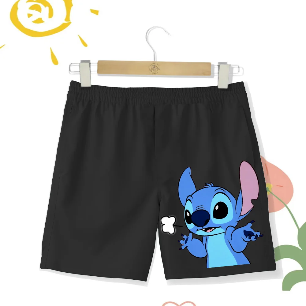 Summer kids pants Beach pants Beach vacation slacks Swim shorts Boy shorts Disney series cartoon cute naughty Stitch