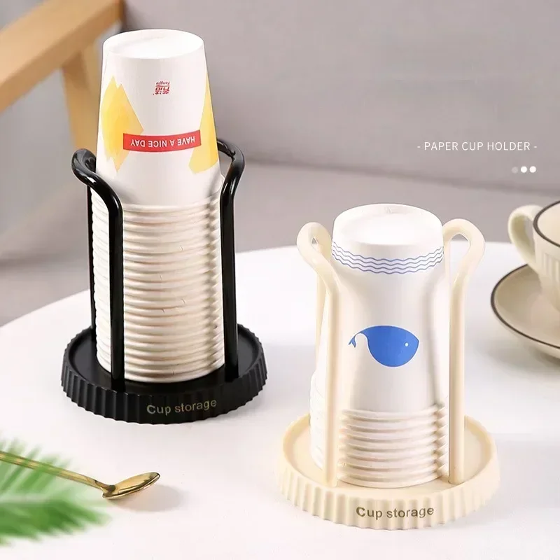 Kitchen Paper Cup Holder Disposables Cups Picker Multifunctional Desktop Cup Storage Rack Household Coffee Cup Holder for Home