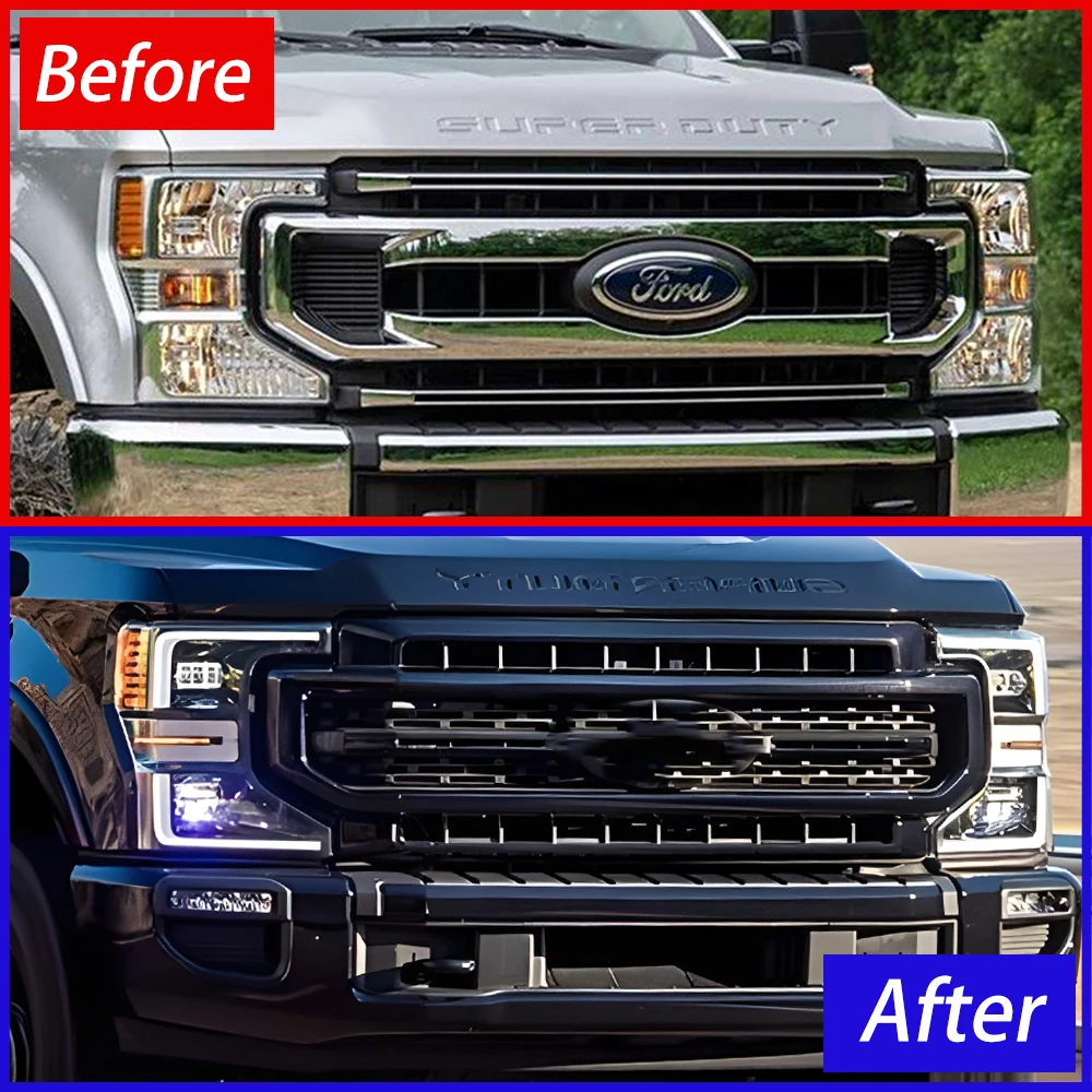 For Ford Raptor F250 2020-2024 LED Auto Upgrade New Style Headlights Assembly Projector Lens Car Tool Accessories Plug and Play