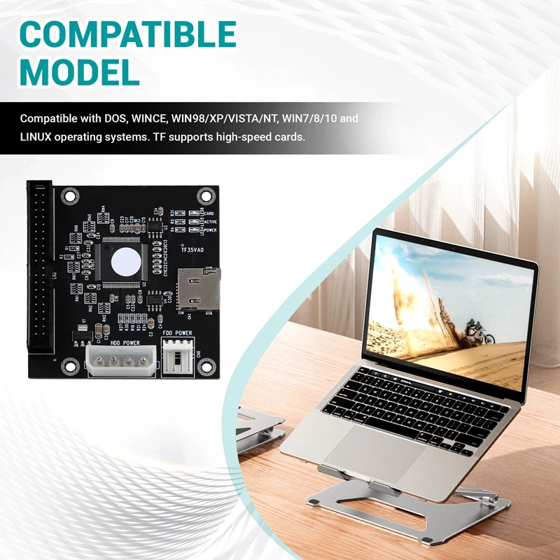 Karta adaptera TF na 3,5 cala IDE do notebooka MICRO-SD na IDE TF na IDE 44Pin karta adaptera dysku twardego