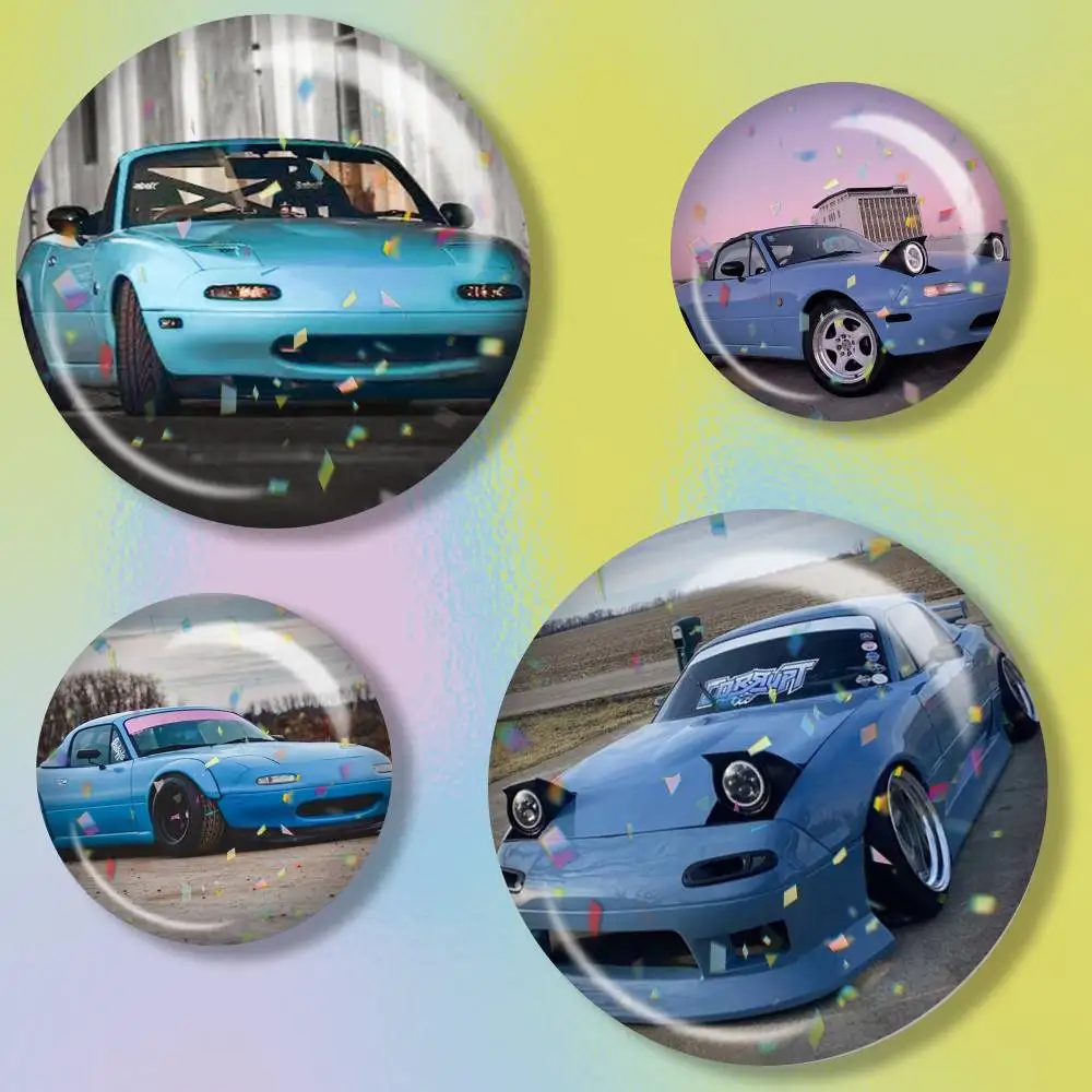 Cute M-Miata 30Th Mx5  Brooch Metal Decorative Brooch Pins for Backpack Clothes Jacket Accessories,Souvenir.