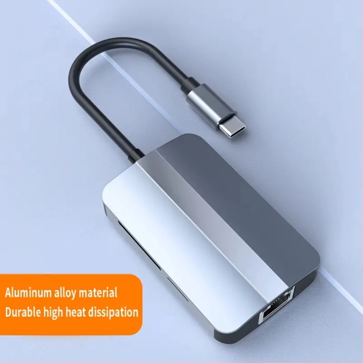 Estação de acoplamento tipo C versátil e conveniente de alta qualidade com expansão multi-interface 5 em 1, perfeita para Apple, Huawei, a
