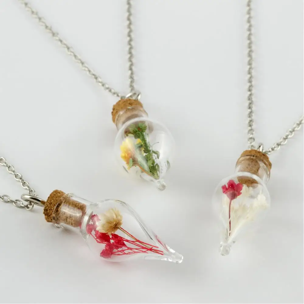 Flower Bell Jar Vivid Pendant