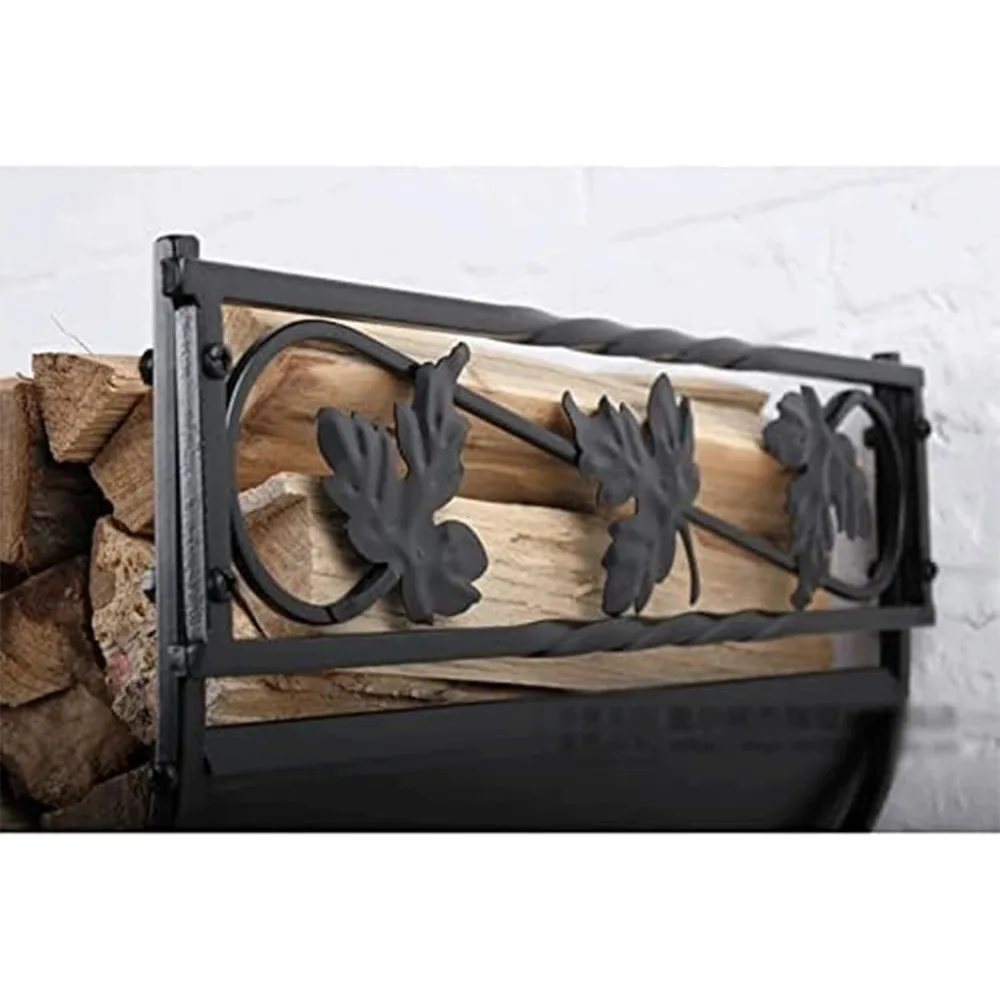 European Iron Firewood Rack, Creative Arc Log Rack, Outdoor Wood Rack for Firewood/Log/Lumber/Kindling