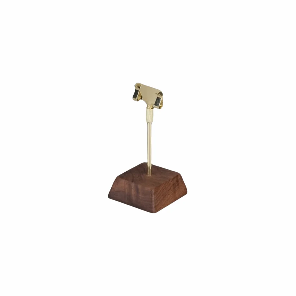 Durable Metal Table Sign Holder Adjustable Wood Base Price Tag Display Stand Vertical Table Number Holder Wedding Table Number