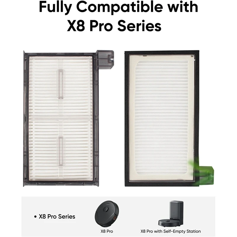 Сменные моющиеся фильтры для роботов-пылесосов Eufy X8 Pro/X8 Pro SES, аксессуары HEPA-фильтр
