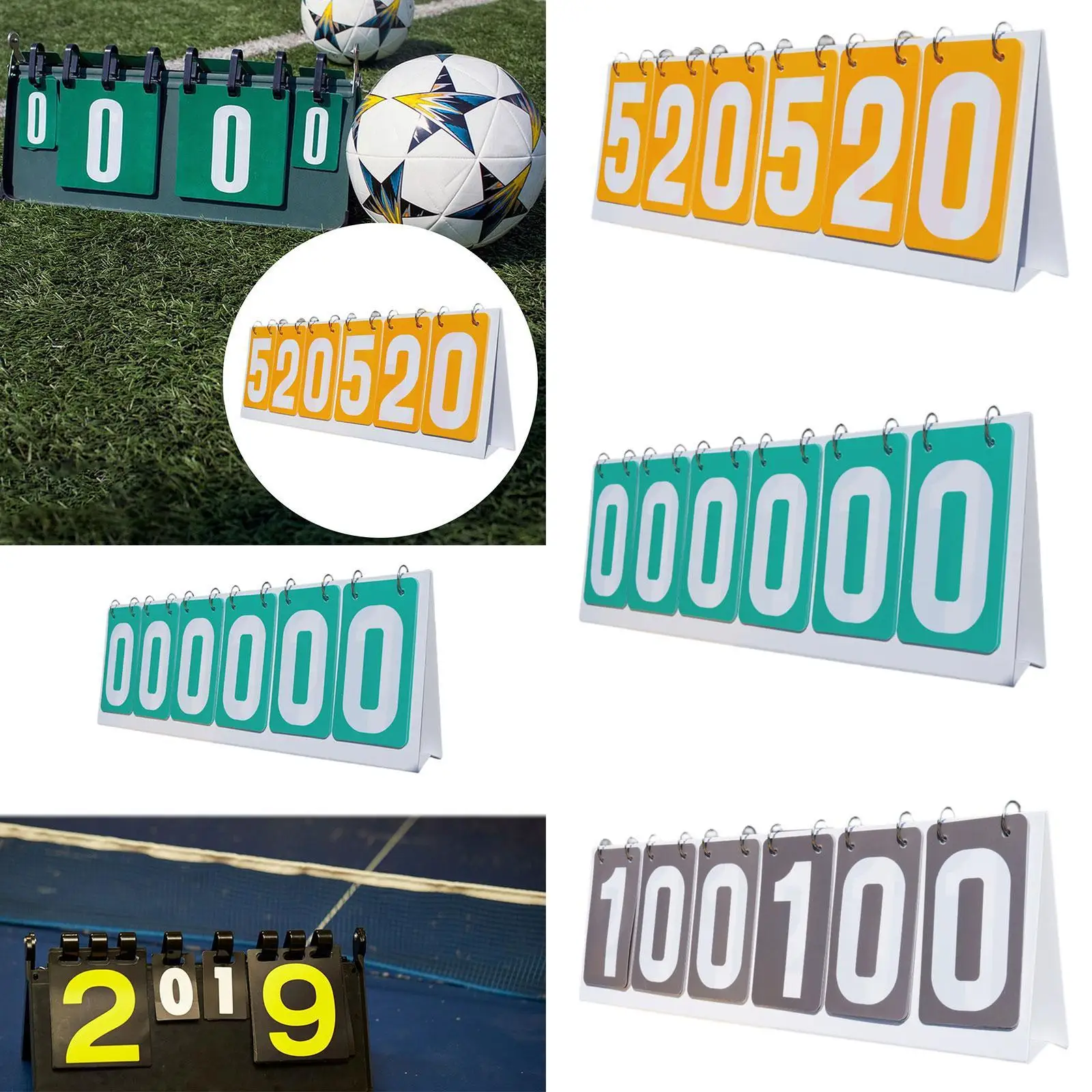 

Sports Scoreboard Tabletop Score Waterproof Portable 6 digits Score