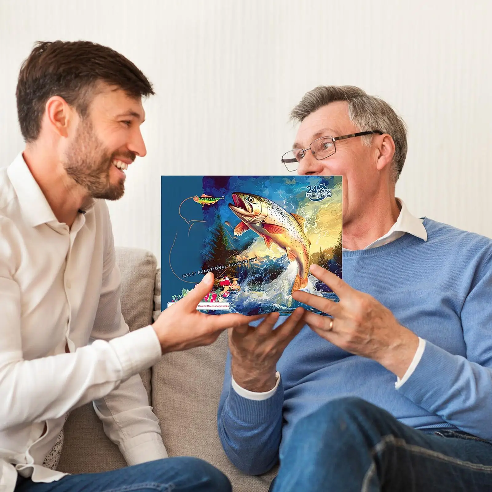 

Рождественские приключенческие календари с приманкой для рыбы, 24-дневные крючки для рыболовной приманки, адвент-календарь, тема фестиваля, рождественский подарок-сюрприз