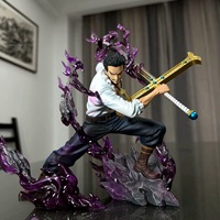 35cm One Piece Figures Eagle Eye Dracule Mihawk Action Figure Anime Top War Pvc Model Toy Custom Collection Doll Fans Gift