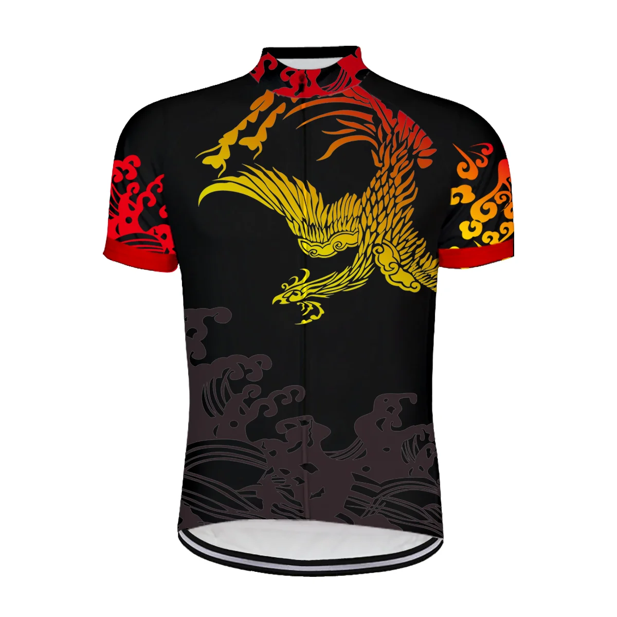

Мужской велосипедный трикотаж Phoenix, классический черный велосипедный гоночный топ с коротким рукавом, одежда для велосипедиста, рубашка Майо, летняя одежда для велосипеда