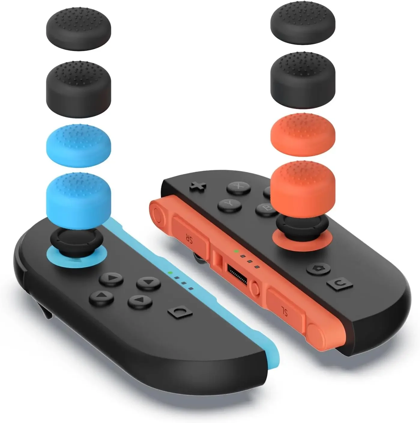 4/8 pacote tampas de apertos de polegar para nintendo switch 2 joycon controlador joystick capa de silicone para switch2 acessórios do jogo